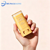 Flacon vide ovale transparent pour déodorant en stick avec bouchon à clapet personnalisé, 20g, pour gel
