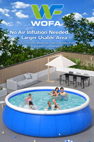 Outdoor Schmetterlingsförmiger und Runder PVC Aufblasbarer Swimmingpool für Erwachsene und Kinder Großer Wasser-Spiel- und Planschpool