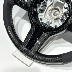 Garniture en fibre de carbone véritable noire Alcantara adaptée aux volants sport BMW F87 F80 F10 F06 F12 F13 F15 F16 F20 F22 - Product Image 4