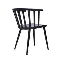 Chaise de salle à manger en plastique avec pieds en métal, chaise latérale en PP pour restaurant, café, usage domestique