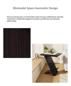 <span class=keywords><strong>Tavolino</strong></span> Moderno in Legno Massello Spesso 3CM, <span class=keywords><strong>Tavolino</strong></span> Geometrico a Forma di Z per Soggiorno, Camera <span class=keywords><strong>da</strong></span> Letto, Divano, Piccolo <span class=keywords><strong>Tavolino</strong></span> <span class=keywords><strong>da</strong></span> Tè - Product Image 6