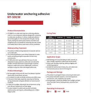 <span class=keywords><strong>Ancorante</strong></span> Epossidico NJMKT <span class=keywords><strong>per</strong></span> Calcestruzzo Subacqueo 500ml MT 500 Resina Epossidica <span class=keywords><strong>Ancorante</strong></span> <span class=keywords><strong>Chimico</strong></span> ad Alta Capacità di Carico - Product Image 3