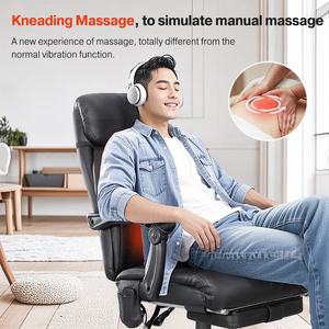 Neuer Ergonomischer Chefsessel mit verstellbarer Rückenlehne, Heizung, Knetmassage und Fußstütze - Product Image 3