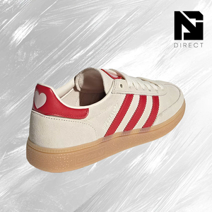 Adidas Wmns Handball Spezial 'Cream White Scarlet Sandy Pink' Chaussures rétro rayées à lacets pour femmes, baskets de skateboard à la mode - Product Image 3