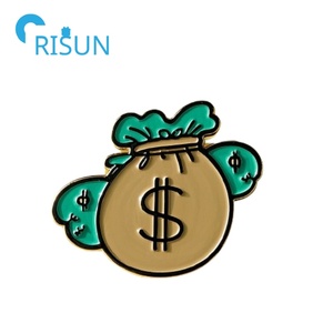 Fabricación personalizada divertido dólar billete esmalte Pin dinero en forma <span class=keywords><strong>de</strong></span> broche bolsa <span class=keywords><strong>de</strong></span> dinero solapa pines insignia - Product Image 2
