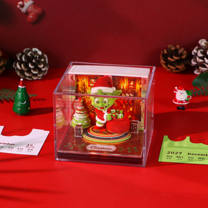Bloc-notes 3D Grinch de Noël, notes autocollantes en papier à déchirer avec modèle de personnage festif pour <span class=keywords><strong>la</strong></span> décoration de bureau et les cadeaux de vacances - Product Image 3