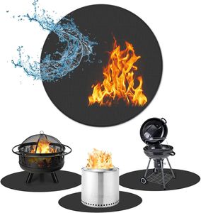 Portable Reusable and Waterproof Deck Patio Protect Mat Fireproof <b>Grill</b> Pad for Fire Pit Mat Under <b>Grill</b> Mat - Product Image 1