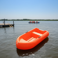 Bateaux de pêche en plastique LLDPE de 2,3 mètres à prix d'usine, bateau de sauvetage pour 4 personnes, moteur hors-bord en option pour le sauvetage en cas d'inondation