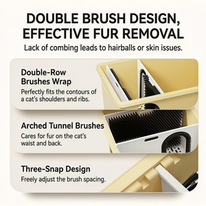 Bac à litière pour chat entièrement fermé XXL, design <span class=keywords><strong>anti</strong></span>-odeur et <span class=keywords><strong>anti</strong></span>-éclaboussures, avec brosse de toilettage pour poils lâches, <span class=keywords><strong>anti</strong></span>-trace - Product Image 4