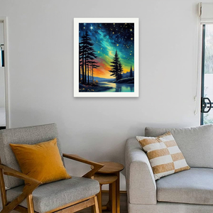 Per adulti 'incantevole crepuscolo DIY <span class=keywords><strong>notte</strong></span> <span class=keywords><strong>stellata</strong></span> 16x20 pollici pittura artistica senza cornice con Kit di numeri con Base di supporto in tela regalo - Product Image 4