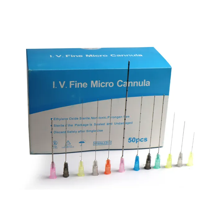 blunt tip micro cannula dermal filler 14g 18g 19g 21g 22g 23g 25g 27g 29g 30g 38mm 50mm 70mm 100mm 120mm