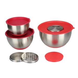 Bols mélangeurs en métal sans BPA avec poignées en silicone faciles à soulever et à maintenir sur la surface pour les fêtes - Product Image 3