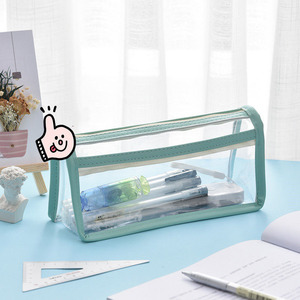 กระเป๋าปากกาพีวีซีใสสองชั้นความจุขนาดใหญ่ดีไซน์เรียบง่ายแบบญี่ปุ่นพร้อมรูปลักษณ์สูงการสอบพิเศษ - Product Image 4