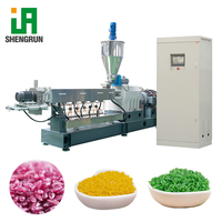 Ligne de production clé en main de riz doré nutritionnel fortifié synthétique par extrusion à vis, machine d'usine de traitement du riz artificiel