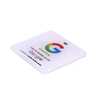 Cartes en PVC acrylique 100*100mm, cartes NFC, cartes Google, cartes RFID pour les avis Google