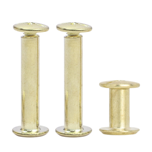 Nindejin 10 ensembles/sac Vis de reliure fendues en acier au carbone plaqué or M3-M8 Vis Chicago Rivets Grade 4.8 - Product Image 2