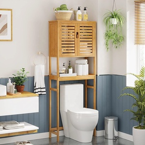 Armoire de rangement de salle de bain en <span class=keywords><strong>bambou</strong></span> peu encombrante Étagère de toilette sur pied comme <span class=keywords><strong>meuble</strong></span> de vanité - Product Image 5