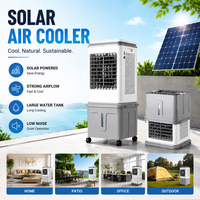 Ventilador Portátil Recargable de Bajo Precio, Aire Acondicionado Evaporativo, Enfriador de Aire Solar con Humidificación Eficiente