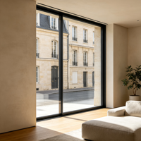 Fenêtre panoramique sans cadre en aluminium à profil mince, multi-voies, du sol au plafond, pour patio, balcon, vue sur le jardin, Fabricant