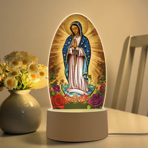 Luz Nocturna LED 3D con Ilusión Óptica, Diseño de la Virgen María, Decoración para el Hogar, Regalo, Venta al Por Mayor - Product Image 6