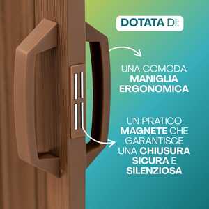 Puerta plegable moderna de PVC de 215x84 cm, 3 cm de grosor, sin cerradura ni cierre magnético, puerta bi-plegable - Product Image 5