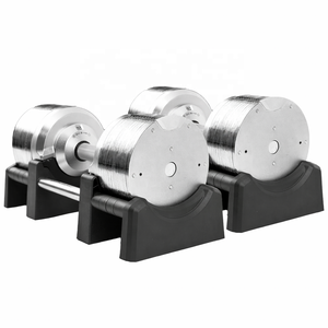 Adjustable 41.5kg Electroplated Steel Plate Dumbbell Set 1.5kg Increment Free Weight Gym Equipment for Home <strong>Strength</strong> <strong>Training</strong> - Product Image 1