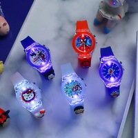 Montres Super-Héros Minnie Mickey pour Enfants Garçons Filles, Montre-Bracelet à Quartz Lumineuse Flash, Montre Enfant Spider-Man