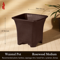 Pot Bunga Resin untuk Penggunaan di Taman, Pot Minimalis Gaya Cina dengan Banyak Lubang Drainase, untuk Tanaman Anggrek Daun Kecil Merah