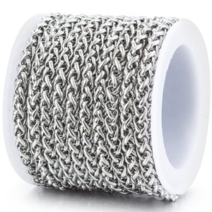 Collares de cadena para mujer DIY, cola de zorro de cobre amigable, la mejor cadena de joyería, rollos de cadena de acero inoxidable de alta calidad para <span class=keywords><strong>judío</strong></span> DIY - Product Image 1