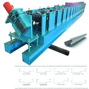 Chinese Metalen Stalen Plank Deurframe Maken Machines Deurframe Koudwalsen Vormmachine Te Koop