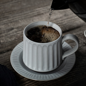 Tasses à café et soucoupes en <span class=keywords><strong>porcelaine</strong></span>, logo personnalisé, style romain rétro grande capacité 300 ml glaçure colorée en céramique - Product Image 2