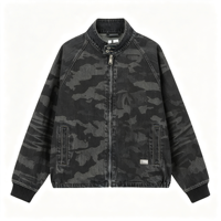 Veste de travail longue en denim vintage pour homme, en coton et chanvre foncé, à manches régulières, avec fermeture éclair bidirectionnelle, idéale pour l'hiver