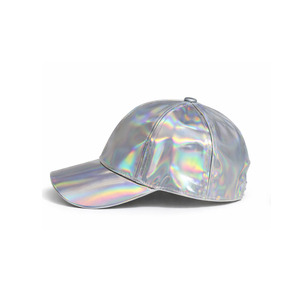 Topi <span class=keywords><strong>Baseball</strong></span> Laser Trendy Baru, Keren, Mengkilap, Kulit PU, Dapat Disesuaikan, Semua Musim, Unisex, Fashion Streetwear, Hip-Hop, Model Duckbill - Product Image 2