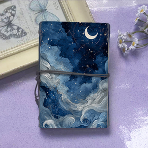 Diario A6 esencial para estudiantes de primer año universitarios Ideal para tomar notas en <span class=keywords><strong>clases</strong></span> de matemáticas y ciencias con Moon Stars Clouds Shooti - Product Image 2