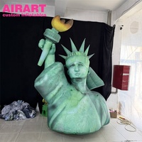 Statue de la Liberté gonflable géante personnalisée, Réplique gonflable de bâtiment célèbre, Mascotte promotionnelle pour événements et festivals, Vente directe usine