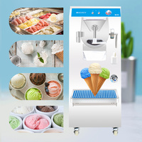 Machine à glaces italiennes électriques professionnelles en acier inoxydable MEHEN M10E à vendre, équipement de fabrication de glaces