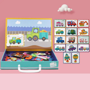 Juego de Rompecabezas Magnéticos Portátiles Multi-Tema <span class=keywords><strong>para</strong></span> Niños - Juguete de Madera <span class=keywords><strong>para</strong></span> Viajes, Aprendizaje Cognitivo y <span class=keywords><strong>Regalos</strong></span> de Juego Creativo - Product Image 2