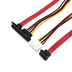 50cm 90 Grad rechtwinklig SATA 7 15P zu SATA 7 6P HDD-Datenkabel IDE Com mputer Power Cable