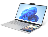 Nouvel arrivage Notebook Pc 15,6 pouces à double écran 7 pouces Ordinateur portable à écran tactile 16G Bureau Étude Ordinateur portable d'affaires