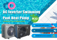 Pompe à chaleur pour piscine à source d'air R32, armoire en acier galvanisé, compresseur rotatif, chauffe-eau pour spa, pour usage extérieur et hôtelier