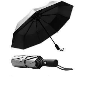 Custom Logo UV Protection Automatic Folding Umbrella Sun Block Travel Compact Promotional Gift Bulk Wholesale - Product Image 4