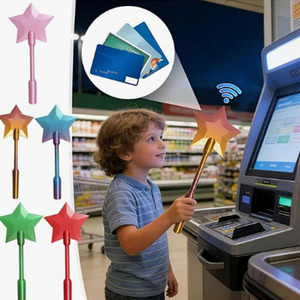 Nouvelle carte de paiement sans contact transfrontalière imprimée en 3D |   Support de paiement sans contact Starlight Magic Wand - Product Image 1
