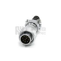 Connecteur d'aviation circulaire étanche WEIPU WF16 série 10 broches, fiche de câble TI droite en métal, prise femelle à montage sur panneau ZM
