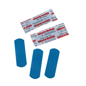 100pcs/box Blue Detectable Plasters Band Aid Waterproof Medical Adhesive Strips Wound Bandages First Aid wound Plasters