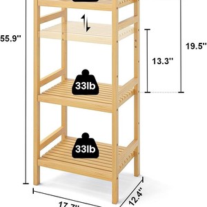 Étagère à livres en bois à 5 niveaux, support de rangement multifonctionnel pour livres, cuisine, maison, bureau - Product Image 4