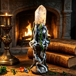 Decoración Vintage para Fiesta <span class=keywords><strong>de</strong></span> Halloween en Casa, Adorno Artesanal <span class=keywords><strong>de</strong></span> Cristal Natural Tallado a Mano, Decoración Creativa para Mesa <span class=keywords><strong>de</strong></span> Altar <span class=keywords><strong>de</strong></span> <span class=keywords><strong>Brujas</strong></span>, Regalo - Product Image 4