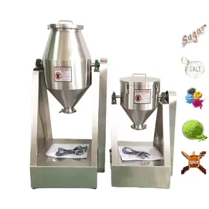 DZJX Rotary Drum Blender Double Cone Mixer Machine Voltage 300L 380L 500L For Food Dry Detergent Powder