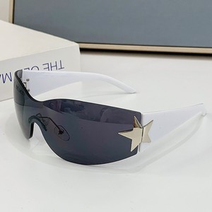 Gafas de sol Fashion Shield con lentes degradados UV400 para mujer, diseño de estrella sin montura, protección solar para adultos - Product Image 3