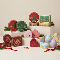 Boîte en métal de luxe en forme de cœur, sur mesure, pour cadeaux de Noël, boîte en étain pour les faveurs de mariage et l'emballage de bijoux personnalisés