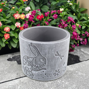 Haute qualité personnalisé Pot de fleur décoratif lapin éléments ciment planteur pour jardin balcon maison plantes béton planteur - Product Image 1